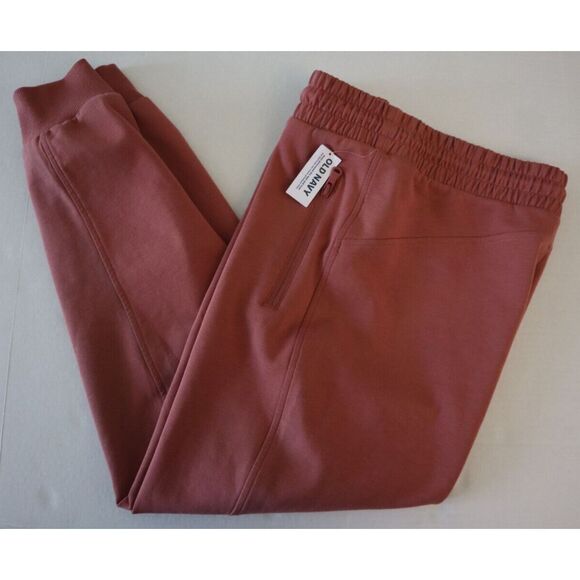 Old Navy Active Women's Sz M Mauve Pink High-Rise Dynamic Fleece Jogger Pants - Picture 11 of 11